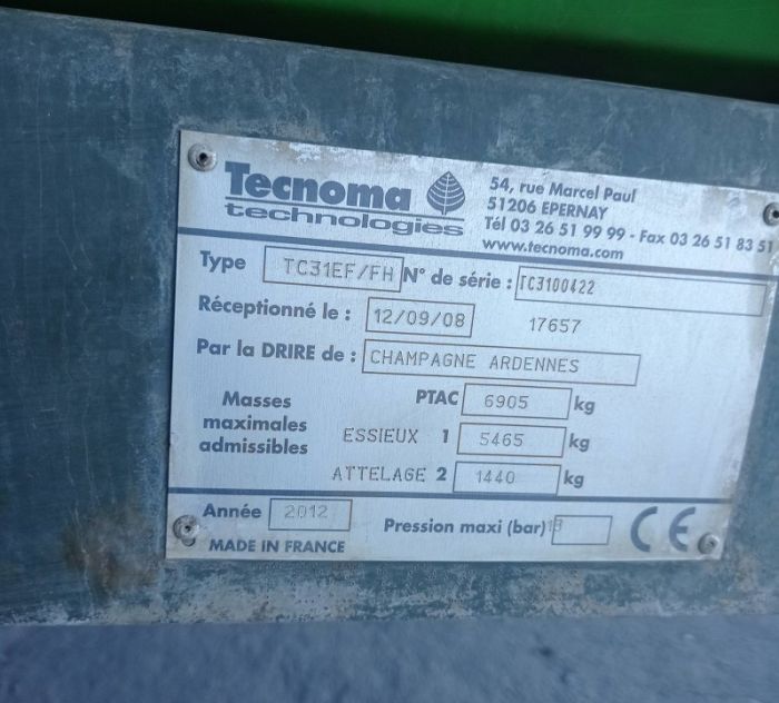 Обприскувач TECNOMA Tecnis 3100 (2012 р.) вживаний